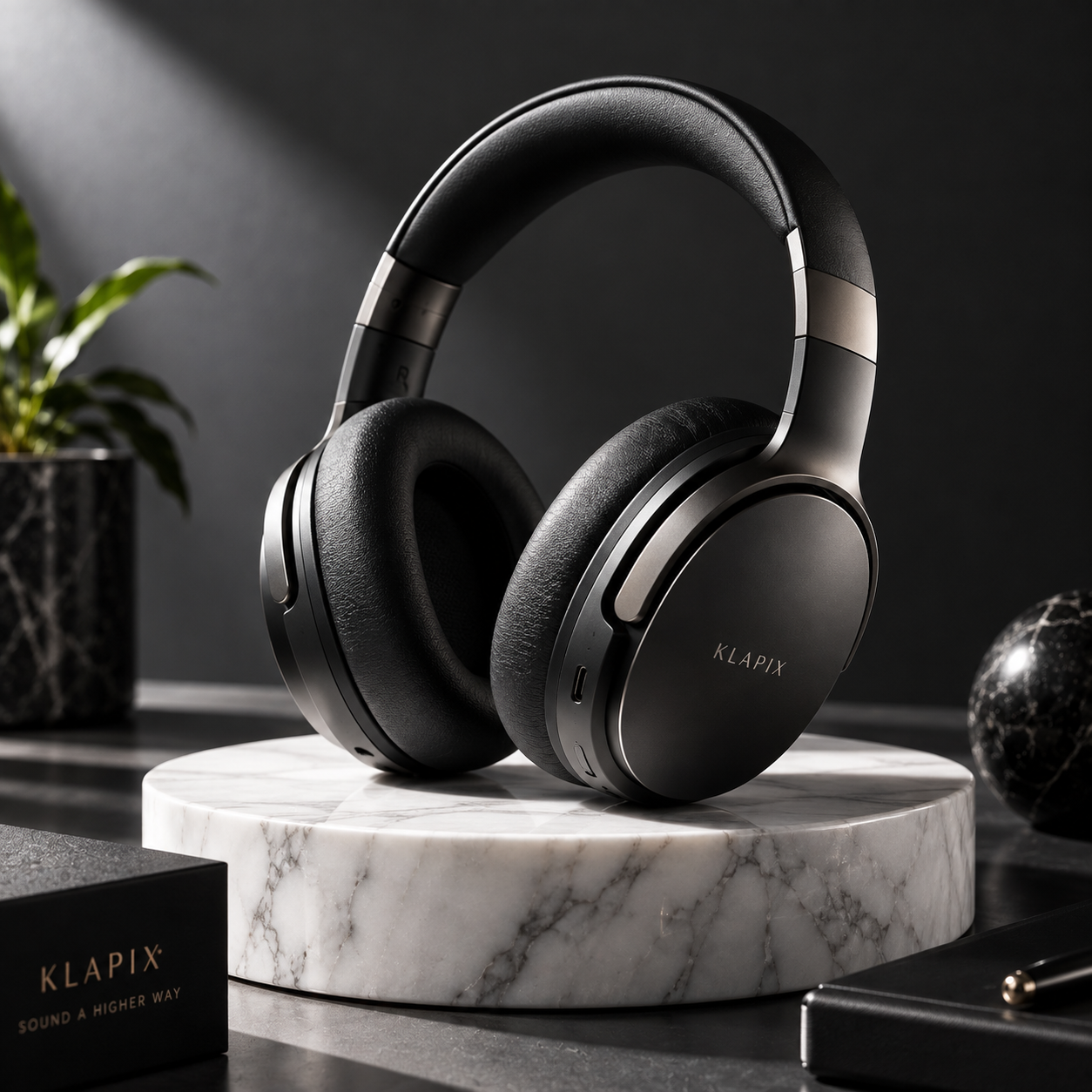 Casque audio généré avec Klapix